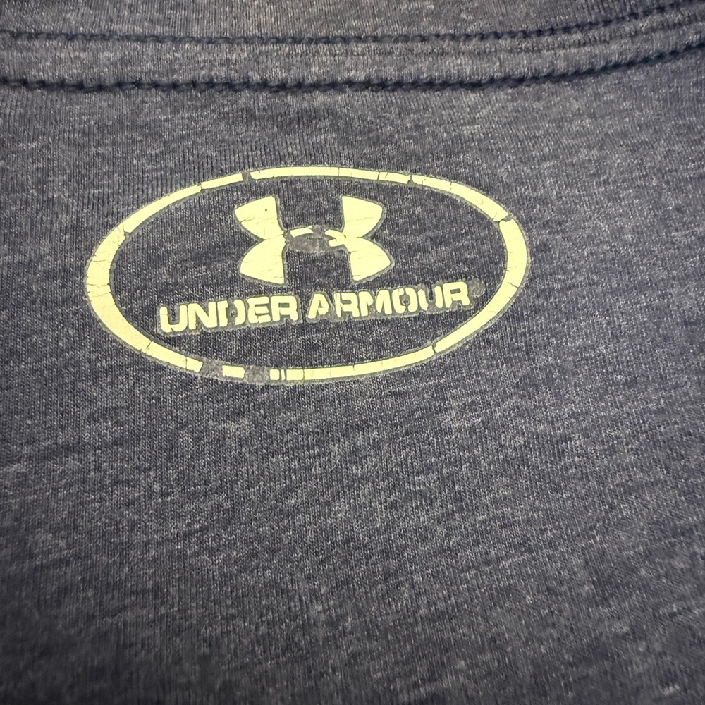 Under Armour HeatGear Long Sleeve Shirt Men LG Loose Navy Athletic Logo - Picture 7 of 7